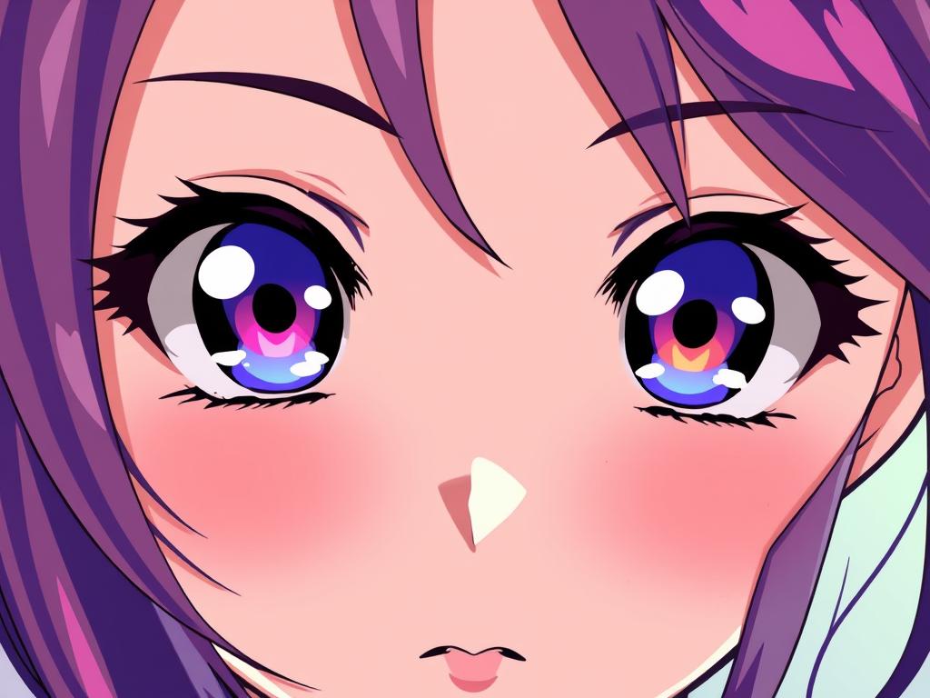 AI-generated stylized anime portrait with vibrant colors