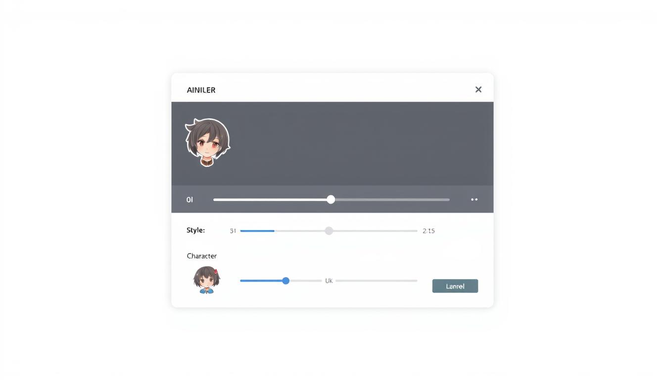 AI hentai generator interface showing anime character creation process