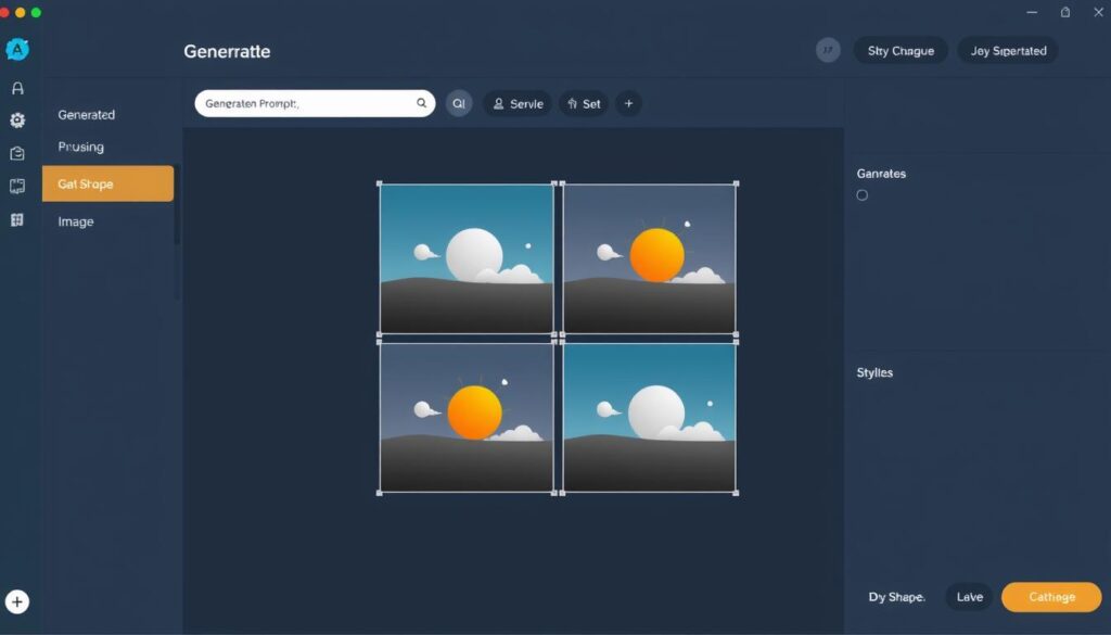 AIScribble interface showing multiple generated images from a single prompt using the best uncensored AI image generator
