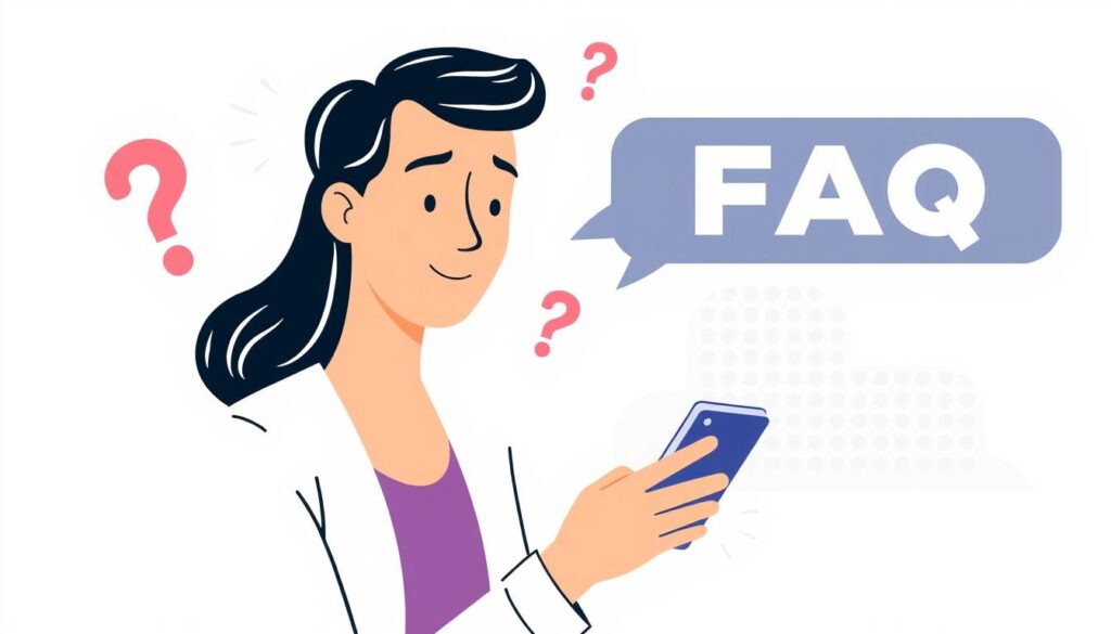 FAQ section about fake text message generators with common questions and answers