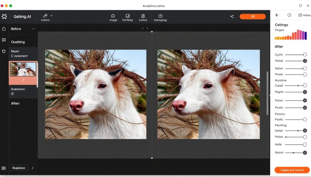 Getimg.AI interface showing advanced editing capabilities for uncensored images with the best uncensored AI image generator