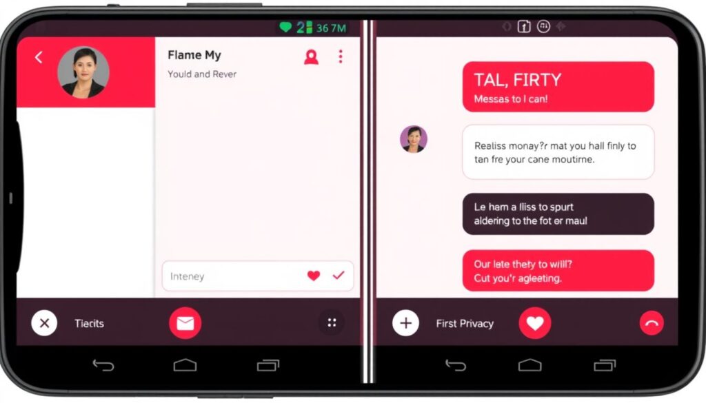 Talk Dirty To Me app showing flirty conversation interface for Spicy AI Chat Apps