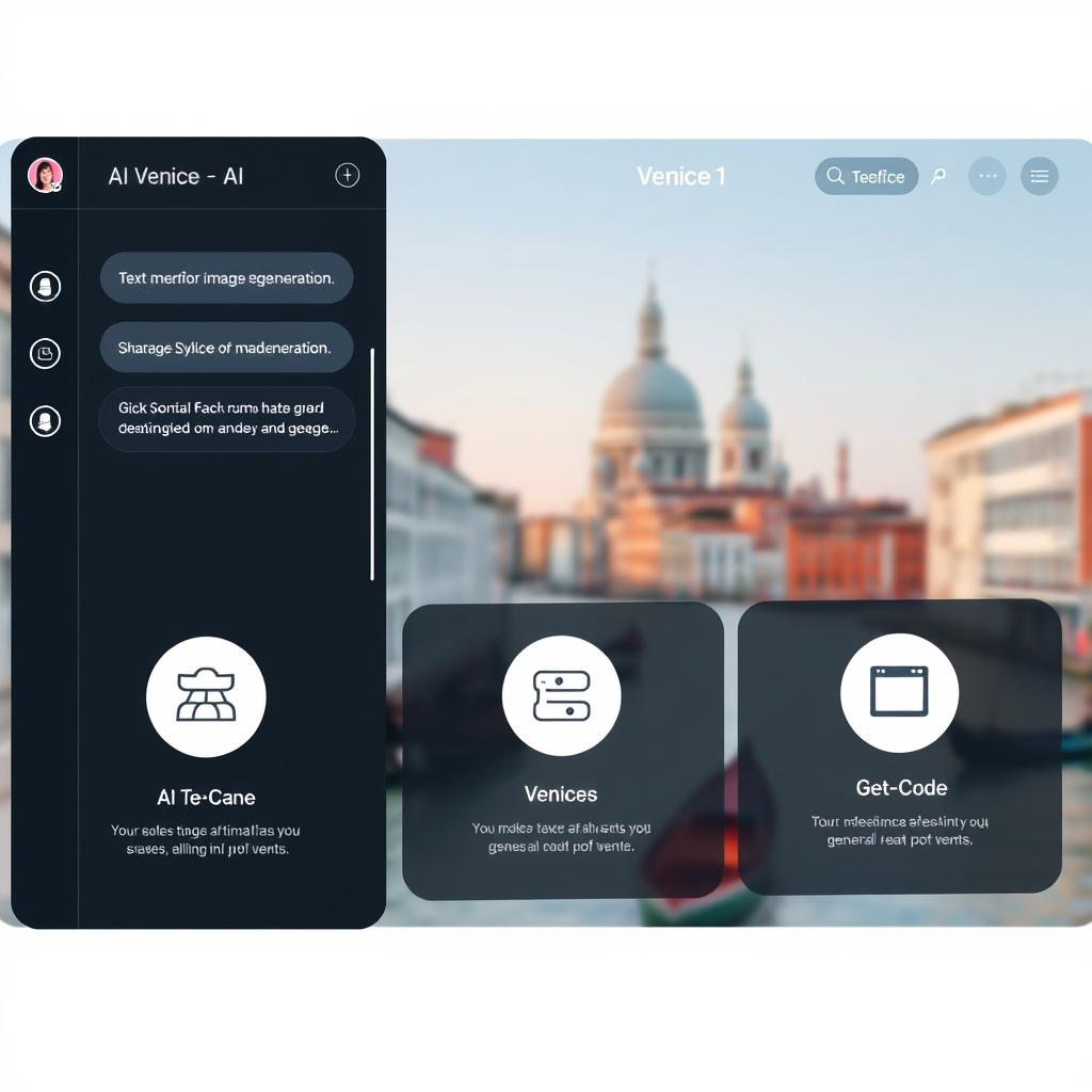 Venice AI interface showing multiple capabilities